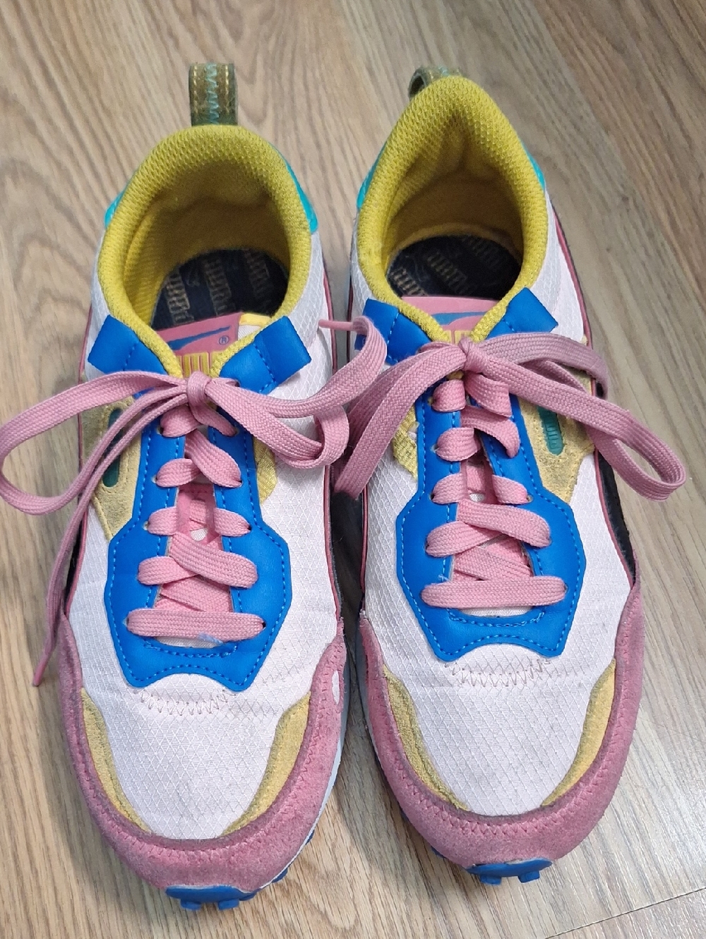 Puma Rider FV Future Vintage Multicolor Runner Sneaker - Pink, Teal, Black, Gold - Picture 2 of 13